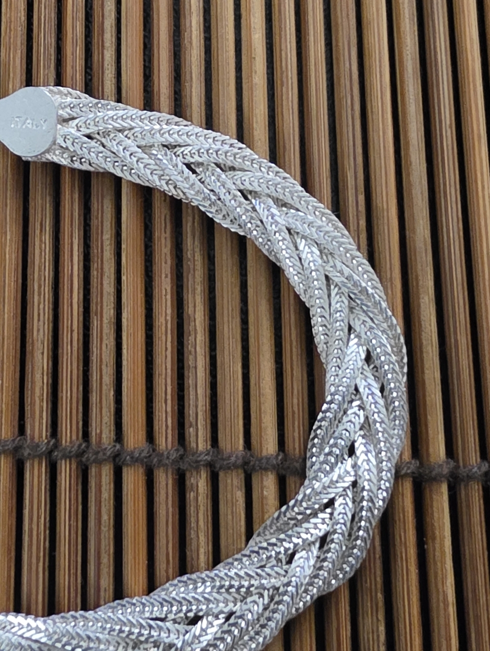 925 Silver Braided Bracelet (Vintage) - Picture 5 of 15